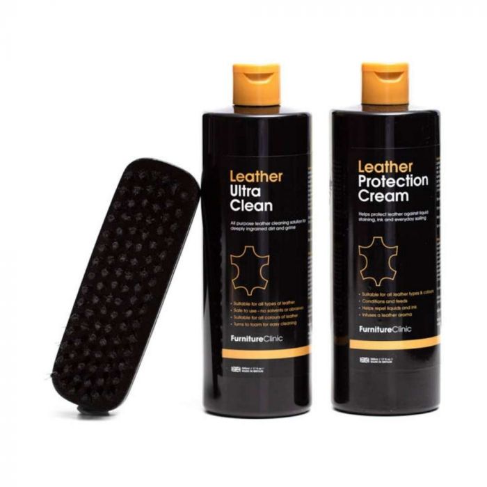 Furniture Clinic Leather Complete Restoration Kit– Dark Brown 17-oz  Scent Leather Cleaner and Conditioner Liquid in the Furniture & Upholstery  Cleaners department at